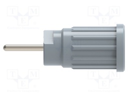 Socket; 4mm banana; 24A; 1kV; grey; nickel plated; 36.5mm; 5mΩ