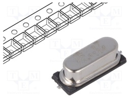 Resonator: quartz; 22.1184MHz; ±30ppm; 20pF; SMD; HC49SMD