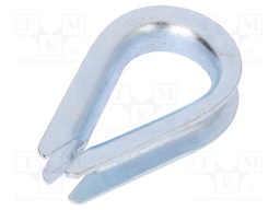 Thimble for rope; steel; for rope; Ørope: 16mm; zinc; DIN6899B