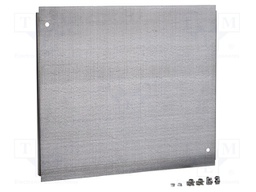 Cable gland plate; galvanised steel; W: 416mm; L: 450mm; D: 1.5mm