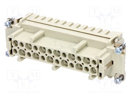 Connector: rectangular; female; Han E HMC; PIN: 24; size 24B; 500V