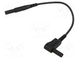 Test lead; 16A; shrouded; Len: 0.25m; black; Cond.cross sec: 1mm2