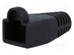 RJ45 plug boot; 6mm; Colour: black
