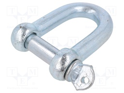 Dee shackle; steel; for rope; zinc; Size: 28mm