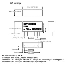 Converter: DC/DC; 1W; Uin: 10.8÷13.2V; Uout: 9VDC; Iout: 111mA; SIP