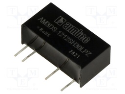 Converter: DC/DC; 3W; Uin: 12VDC; Uout: 12VDC; Iout: 250mA; SIP7