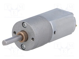 Motor: DC; with gearbox; 6VDC; 2.9A; Shaft: D spring; 190rpm