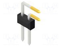 Connector: pin strips; pin header; male; PIN: 2; 2.54mm; THT; 2x1