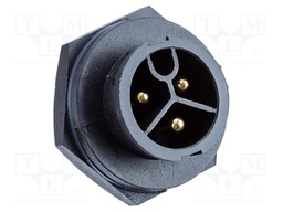 Connector: AC supply; soldering; male; 30A; for panel mounting