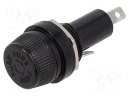 Fuse holder; 10.3x38.1mm; 30A; on panel; Cutout: Ø22.5mm; 600VAC