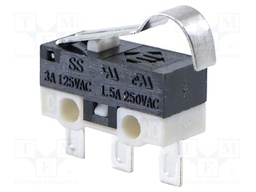 MICROSWITCH, LEVER, SPDT, 3A, 125VAC