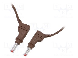 Connection cable; PVC; 1m; brown; 32A; Type: with sliding cover