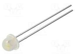 LED; white; 4.8mm; 2180mcd; 140°; Front: convex; 2.9VDC; round; 6500K