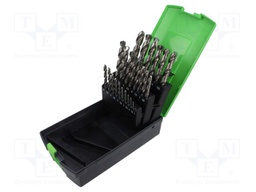 Drill set; for metal; high speed steel cobalt HSS-Co; 1÷13mm