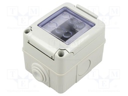 Enclosure: for modular components; IP55; for wall mounting; grey