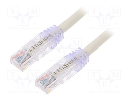 Patch cord; TX6A™ 10Gig,U/UTP; 6a; solid; Cu; PVC; white; Len: 3m