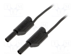 Test lead; 32A; 4mm banana plug-4mm banana plug; Len: 1.5m; black
