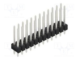 Connector: pin strips; pin header; male; PIN: 24; 2.54mm; THT; 2x12