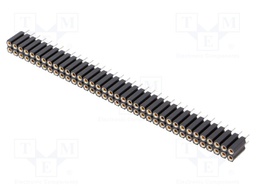 Socket; pin strips; female; PIN: 72; straight; 2.54mm; THT; 2x36