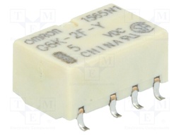 Relay: electromagnetic; DPDT; Ucoil: 5VDC; 0.3A/125VAC; 1A/30VDC
