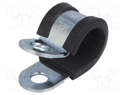 Fixing clamp; ØBundle : 20mm; W: 25mm; steel; Cover material: EPDM