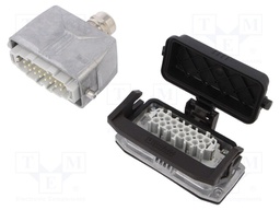 Connector: HDC; Type: with cable gland; Pitch: 77,5x27mm; 500V; 16A