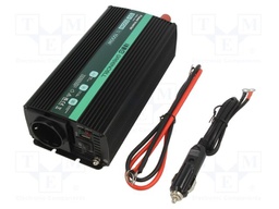 Converter: DC/AC; 500W; Uout: 230VAC; Out: AC sockets 230V; 85%; 12V