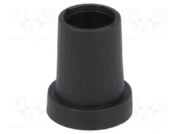 Knob; conical; thermoplastic; Shaft d: 6.35mm; Ø14x18mm; black
