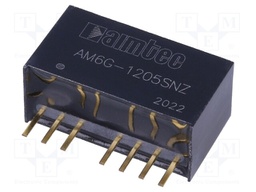 Converter: DC/DC; 6W; Uin: 9÷18V; 5VDC; Iout: 1.2A; SIP8; 22x9.5x12mm