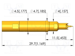 Test needle; plug-in