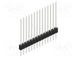 Connector: pin strips; pin header; male; PIN: 14; 1.27mm; THT; 1x14