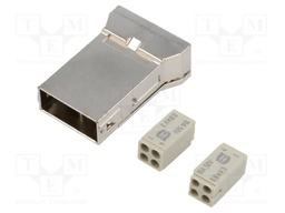 Heavy Duty Connector, Han Series, Insert, 8 Contacts, Plug, Crimp Pin - Contacts Not Supplied