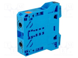 Splice terminal: rail; 10÷50mm2; ways: 1; terminals: 2; blue; 1kV