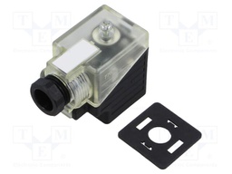 Connector: valve connector; plug; form A; 18mm; female; PIN: 3; 2+PE