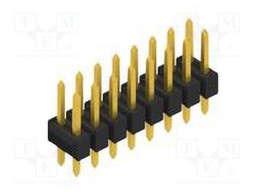 Connector: pin strips; pin header; male; PIN: 16; 2.54mm; THT; 2x8