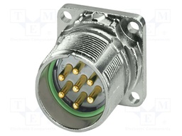 Connector: M23; socket; PIN: 7; crimped; straight; IP68; M23 PRO; 20A