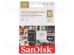 Memory card; SDHC; 32GB; Read: 100MB/s; Write: 40MB/s; UHS I U3 V30