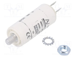 Capacitor: motors, run; 1uF; 470VAC; Ø25x56.5mm; -25÷85°C; ±5%