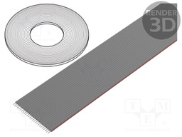 Wire: ribbon; 1.27mm; stranded; Cu; 26x28AWG; unshielded; PVC; grey
