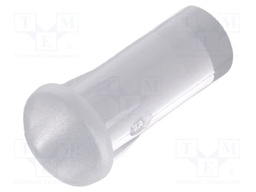 Fiber for LED; Ø5mm; L: 10.3mm; round; Front: convex; straight