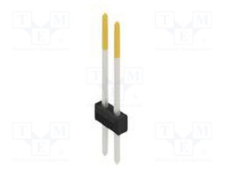 Connector: pin strips; pin header; male; PIN: 2; 2.54mm; THT; 2x1