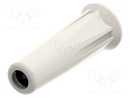 Connector: 4mm banana; socket; 36A; 30VAC; 60VDC; white; insulated
