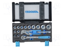 Wrench-set; 6-angles,rattle,socket spanner; 1/2"; 18pcs.