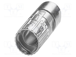 Enclosure for connectors: M23; straight; shielded; Gasket: FKM