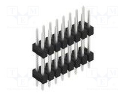 Connector: pin strips; pin header; male; PIN: 16; 2.54mm; THT; 2x8