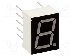 Display: LED; 7-segment; 10mm; 0.39"; No.char: 1; red; 30mcd; anode