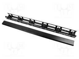 Cable organizer; 22U; black; vertical