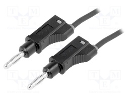 Test lead; 2m; black; 12A; 70VDC; Cond.cross sec: 0.75mm2; 33VAC