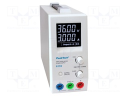 Power supply: laboratory; single-channel,adjustable; 1÷36VDC