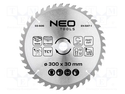 Circular saw; Ø: 300mm; Teeth: 40; cemented carbide; Øhole: 30mm